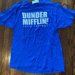 NWT The Office‎ Blue Dunder Mifflin T-Shirt Size XL